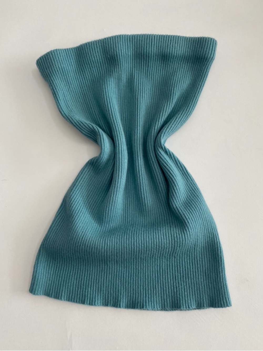 Fashion Nova Ribbed Mini Skirt in Aqua Blue